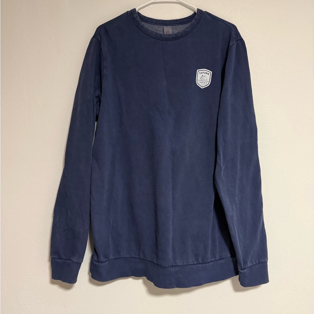 Navy Blue Long Sleeve Minnesota Sweatshirt Size L